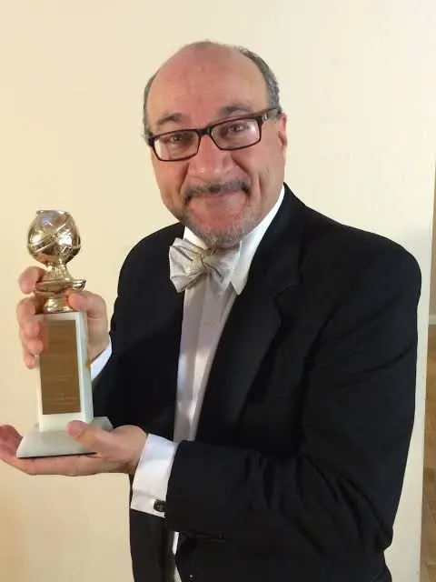 Bill Grundfest with Golden Globe